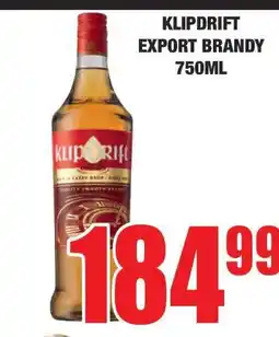 Boxer KLIPDRIFT EXPORT BRANDY 750ml offer