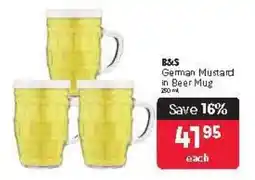 Makro B&S German Mustard in Beer Mug offer