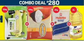 Pick n Pay Super Maize Meal 10, Spekko 10g, Huletts 2kg, Sunflower Oil 2L offer