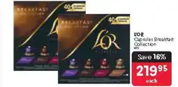 Makro L'OR Capsules Breakfast Collection offer