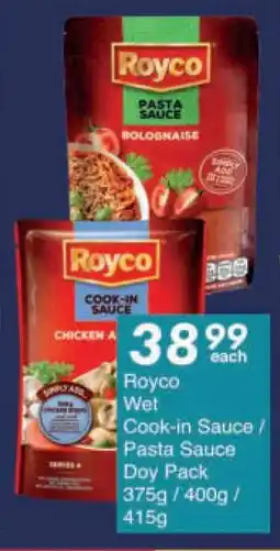 President Hyper Royco Wet Cook-in Sauce/ Pasta Sauce Doy Pack offer