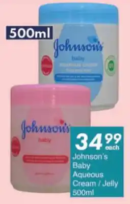 President Hyper Johnson's Baby Aqueous Cream/Jelly offer