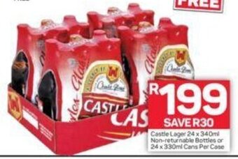 Pick n Pay Castle Lager 24x340ml offer