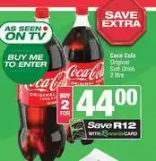 Spar Coca-Cola Original Soft Drink-For 2 x 2Ltr offer