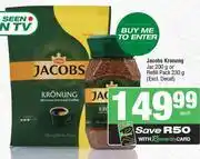 Spar Jacobs Kronung Jar 200g Or Refill Pack 230g (Excl. Decaf)-Each offer