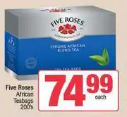 Spar Five Roses African Teabags-200's Pack offer