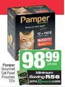 Spar Pamper Gourmet Cat Food Pouches-12 Per Box offer