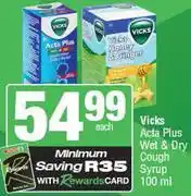Spar Vicks Acta Plus Wet & Dry Cough Syrup-100ml offer