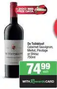 Spar Du Toitskloof Cabernet Sauvignon, Merlot, Pinotage Or Shiraz-750ml Each offer