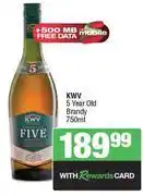 Spar KWV 5 Year Old Brandy-750ml offer