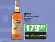 Spar Harrier Finest Matured Whisky-750ml offer