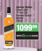 Spar Johnnie Walker Green Label 15 Year Old Blended Scotch Whisky-750ml offer