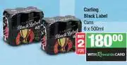 Spar Carling Black Label Cans-For 2 x 6 x 500ml offer