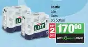 Spar Castle Lite Cans-For 2 x 6 x 500ml offer