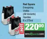 Spar Red Square Energising Vodka (All Variants) Handies-For Any 2 x 6 x 275ml offer
