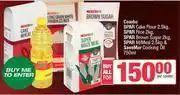 Spar Spar Cake Flour 2.5kg, Spar Rice 2kg, Spar Brown Sugar 2kg, Spar M/Meal 2.5kg-For All offer