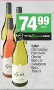 Spar Spier Chardonnay, Pinot Noir, Chenin Blanc Or Sauvignon Blanc -750ml Each offer