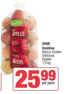 Spar freshline Red or Golden Delicious Apples offer