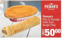 Spar Pieman's Pies or Sausage Rolls offer