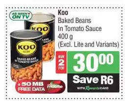 Spar Koo Baked Beans in Tomato Sauce offer