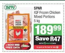 Spar SPAR IQF Frozen Chicken Mixed Portions offer
