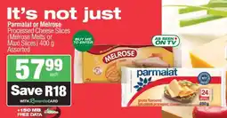 Spar Parmalat or Melrose Processed Cheese Slices offer
