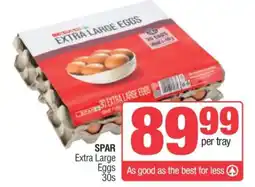 Spar SPAR Extra Large Eggs 30s offer