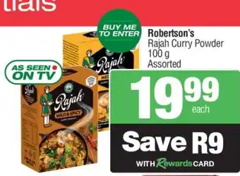 Spar Robertson’s Rajah Curry Powder offer