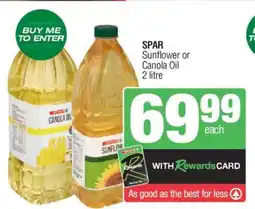Spar SPAR Sunflower or Canola Oil offer