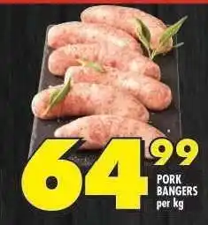 Shoprite Pork Bangers offer