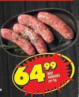 Shoprite BEEF BANGERS offer