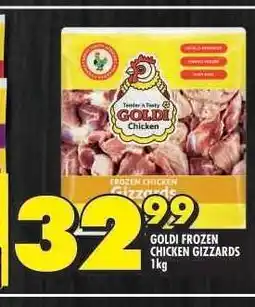 Shoprite GOLDI FROZEN CHICKEN GIZZARDS 1kg offer