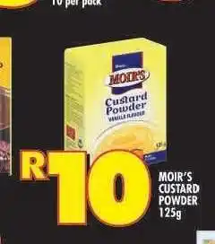 Shoprite MOIR'S CUSTARD POWDER 125g offer