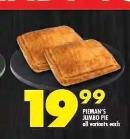 Shoprite PIEMAN'S JUMBO PIE offer