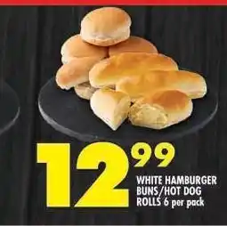 Shoprite WHITE HAMBURGER BUNS/HOT DOG ROLLS 6 per pack offer