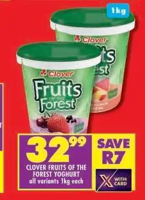 Shoprite Clover Fruits of the Forest Yoghurt offer