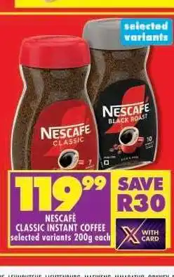 Shoprite Nescafé Classic Instant Coffee offer
