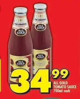 Shoprite All Gold Tomato Sauce-700ml offer