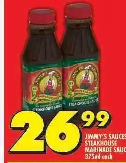 Shoprite JIMMY'S SAUCES STEAKHOUSE MARINADE SAUCE offer