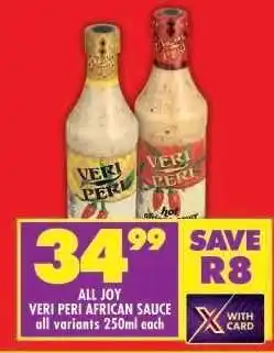 Shoprite ALL JOY VERI PERI AFRICAN SAUCE offer