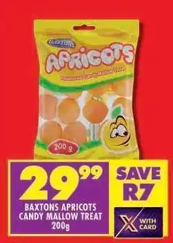 Shoprite BAXTONS APRICOTS CANDY MALLOW TREAT 200g offer