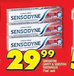 Shoprite SENSODYNE CAVITY & SENSITIVE TOOTHPASTE offer