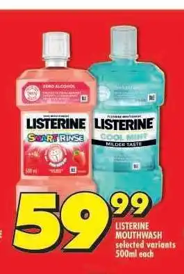 Shoprite LISTERINE MOUTHWASH offer