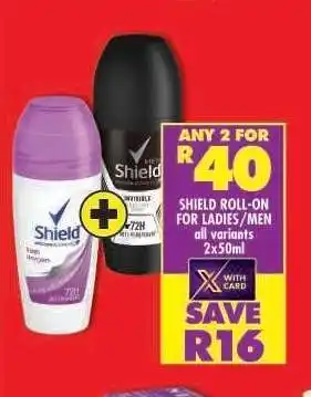 Shoprite Shield Roll-On for Ladies/Men offer