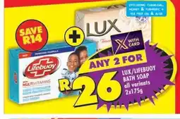 Shoprite LUX/Lifebuoy Bath Soap offer
