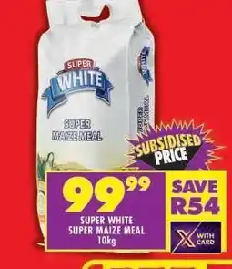 Shoprite SUPER WHITE SUPER MAIZE MEAL 10kg offer