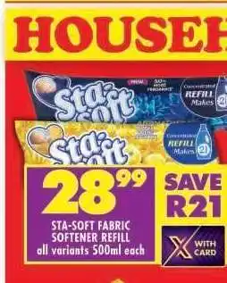 Shoprite STA-SOFT FABRIC SOFTENER REFILL offer