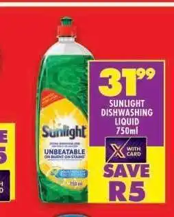 Shoprite Sunlight Dishwashing Liquid 750ml offer