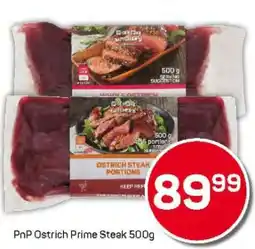 Pick n Pay Hypermarket PnP Ostrich Prime Steak 500g offer