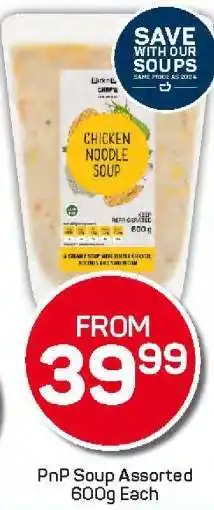 Pick n Pay Hypermarket PnP Soup Assorted 600g Each offer